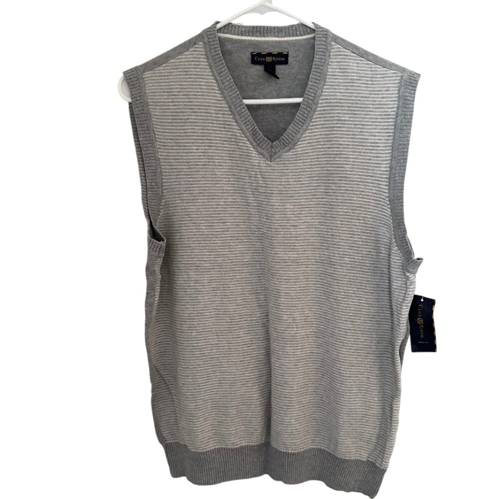 CLUB ROOM MEN'S V-NECK SWEATHER VEST, NWT